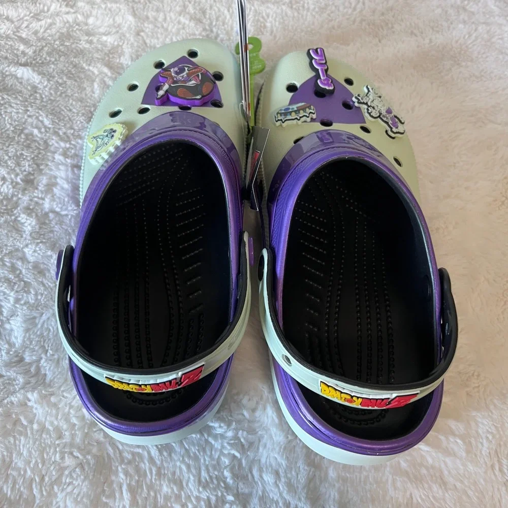 Crocs Dragon Ball Z Frieza Classic Clogs Purple White Mens 9 Women 11 211202-90H